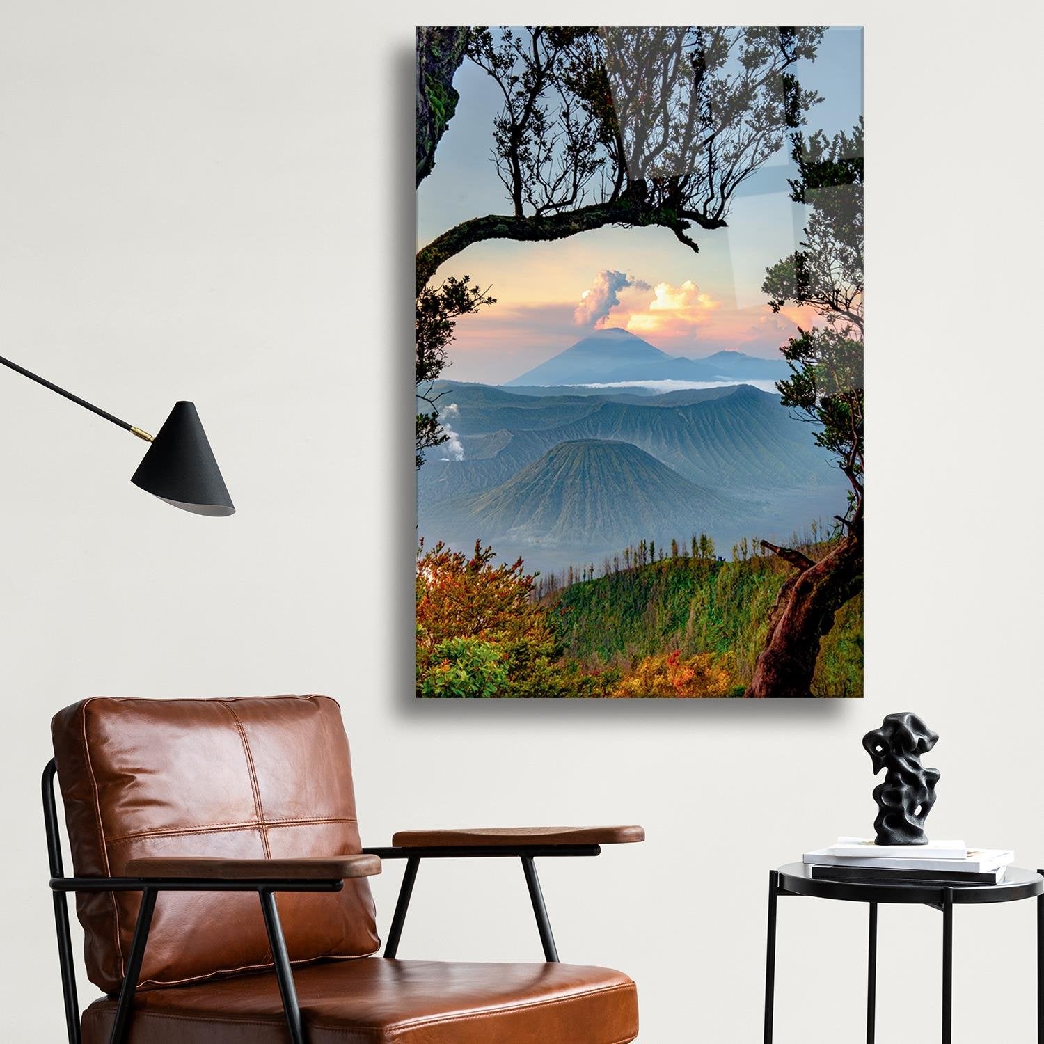 Manzara Temalı Cam Tablo