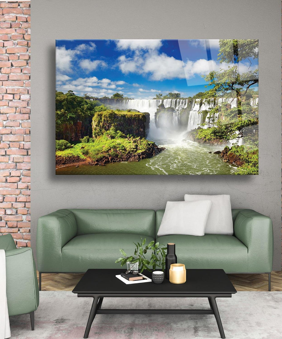 Niagara Şelalesi Temalı Cam Tablo