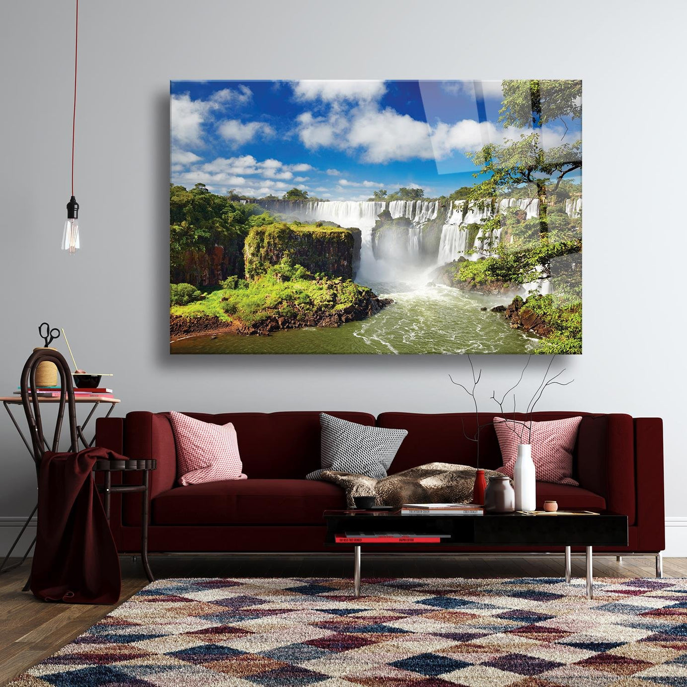 Niagara Şelalesi Temalı Cam Tablo