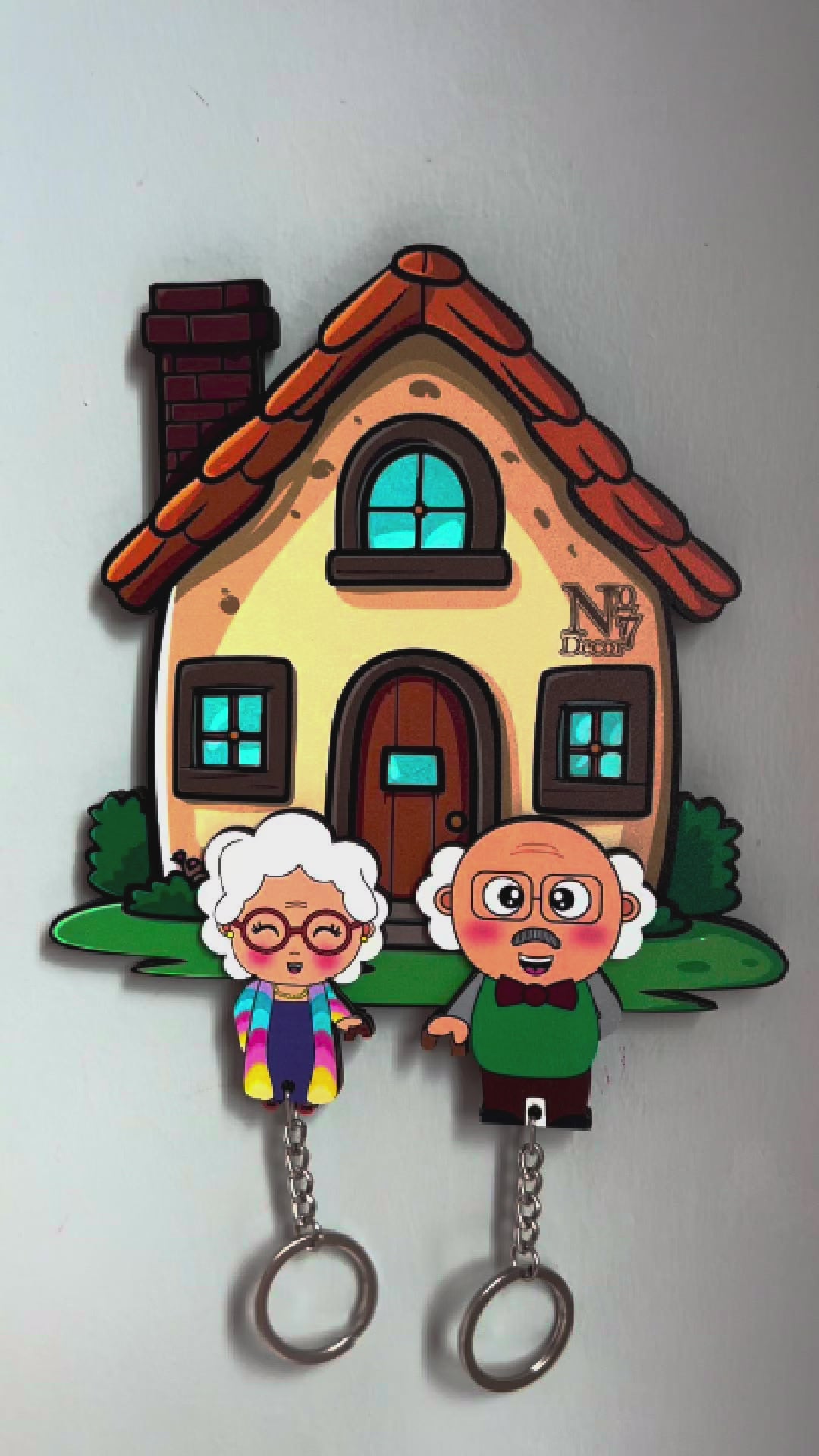 Kişiye Özel Çift & Aile İsimli Duvar Askılı Ahşap Anahtarlık