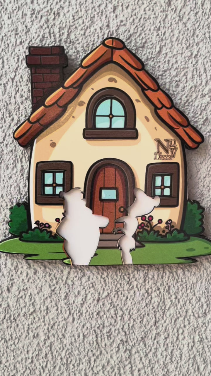 Kişiye Özel Çift & Aile İsimli Duvar Askılı Ahşap Anahtarlık