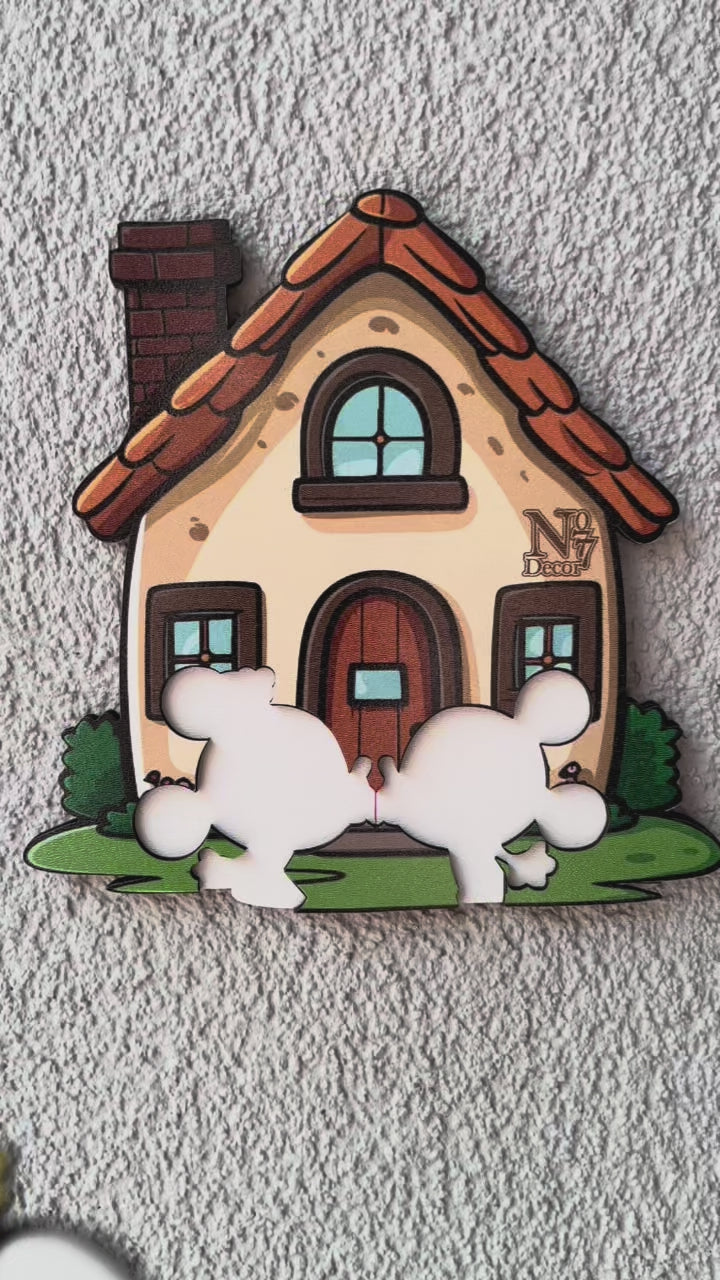 Kişiye Özel Çift & Aile İsimli Duvar Askılı Ahşap Anahtarlık