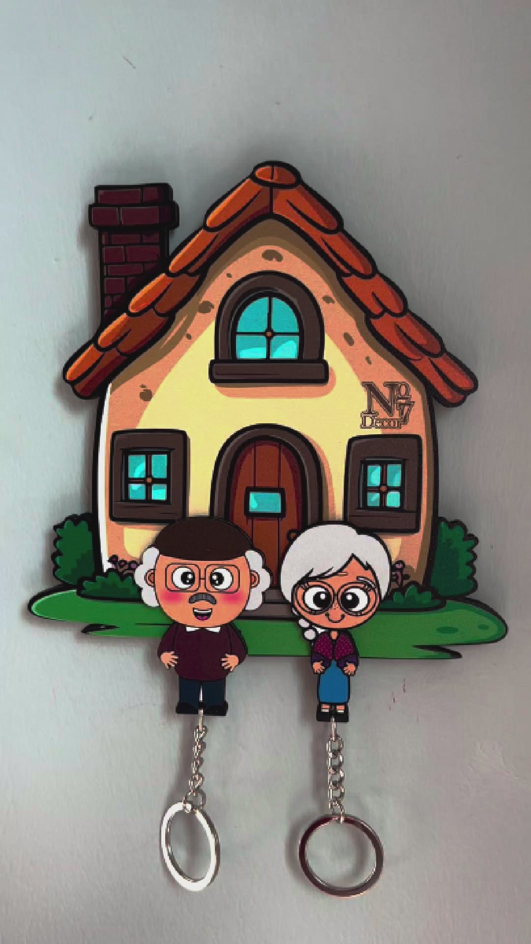 Kişiye Özel Çift & Aile İsimli Duvar Askılı Ahşap Anahtarlık