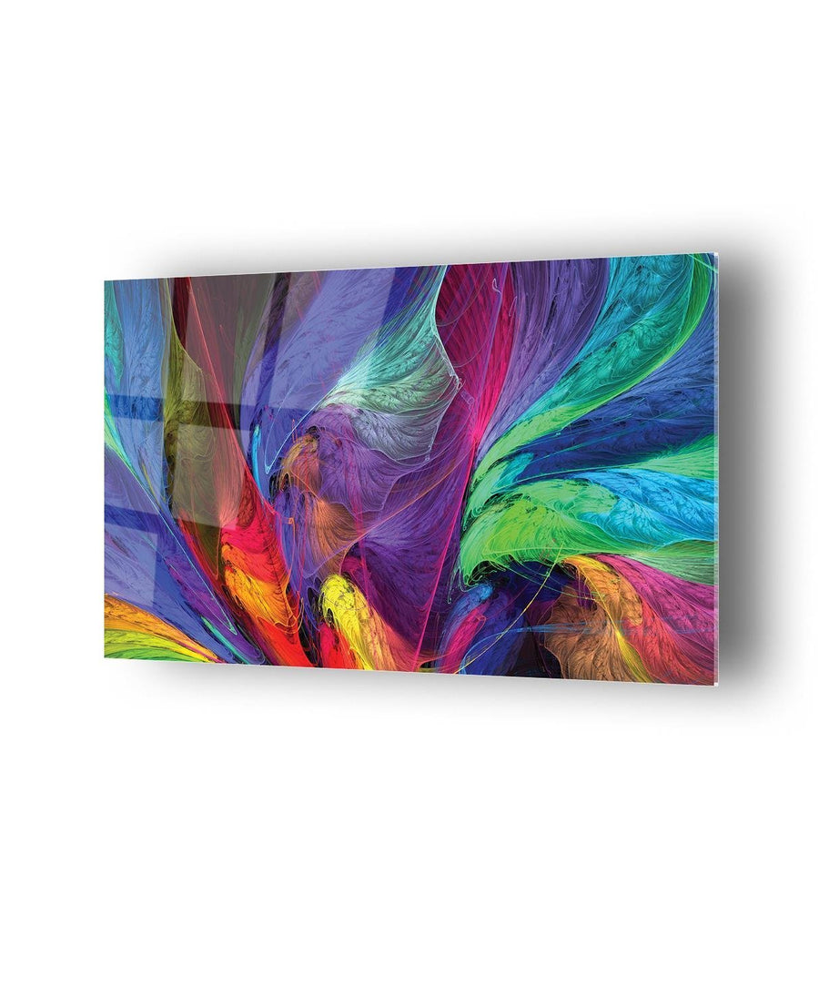 Renklerin Geçişler Temalı Cam Tablo