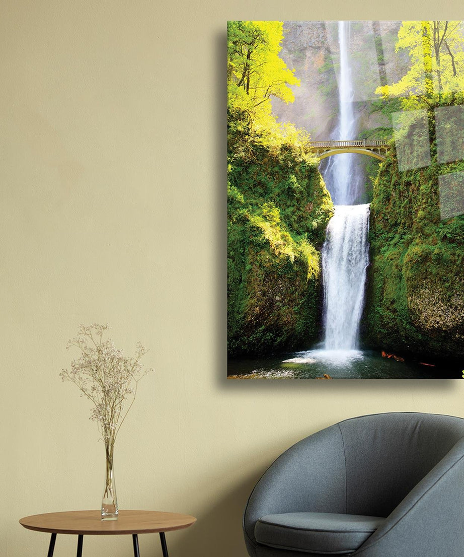 Şelale Temalı Cam Tablo