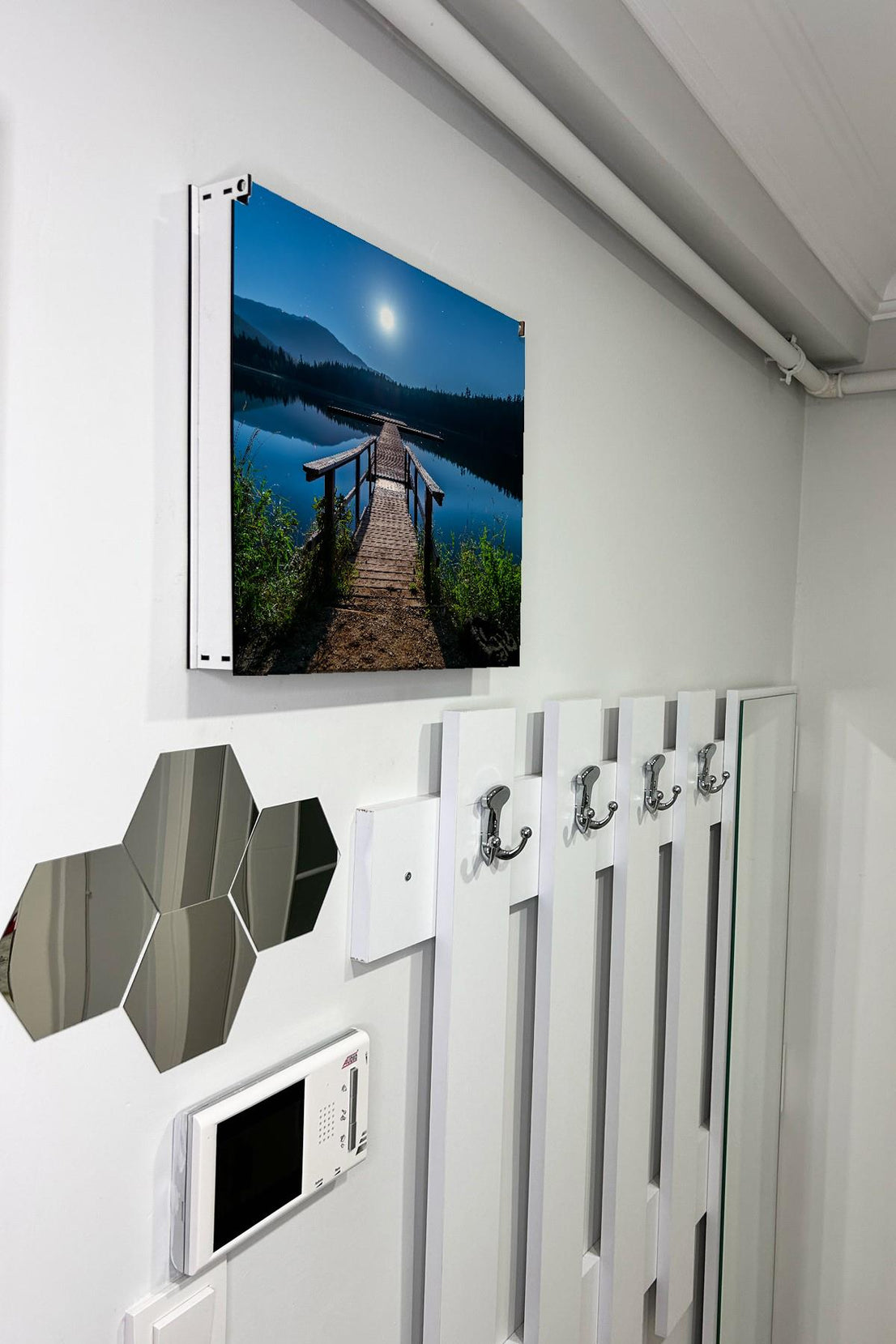 Sigorta Saklama Kutusu Aynı Zamanda Ay Işığı Göl Manzaralı Tablo