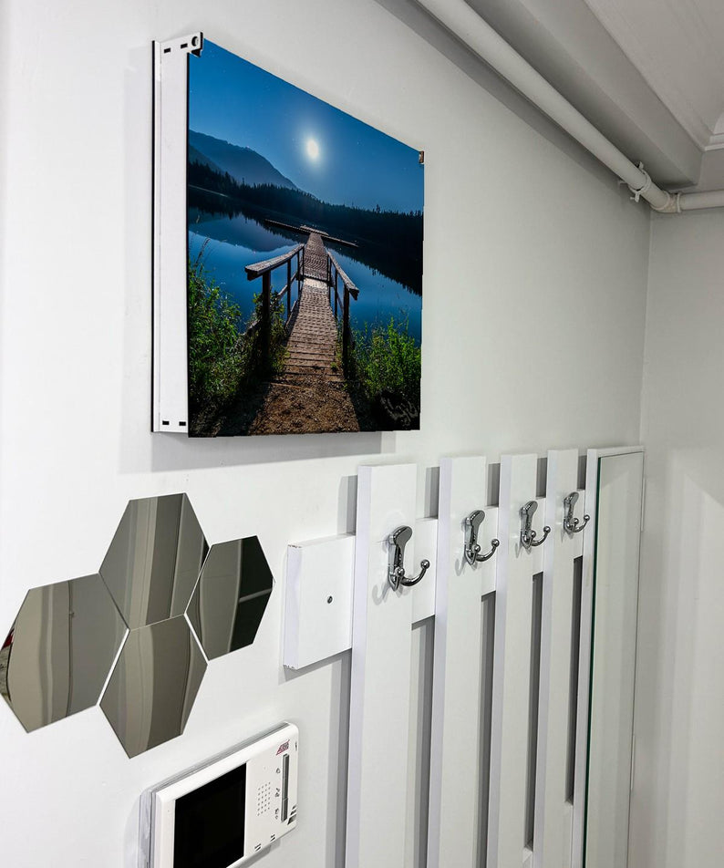 Sigorta Saklama Kutusu Aynı Zamanda Ay Işığı Göl Manzaralı Tablo