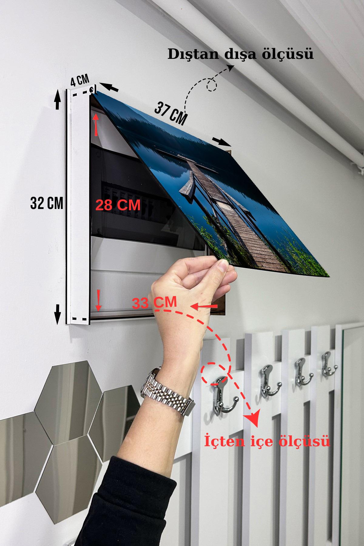 Sigorta Saklama Kutusu Aynı Zamanda Ay Işığı Göl Manzaralı Tablo