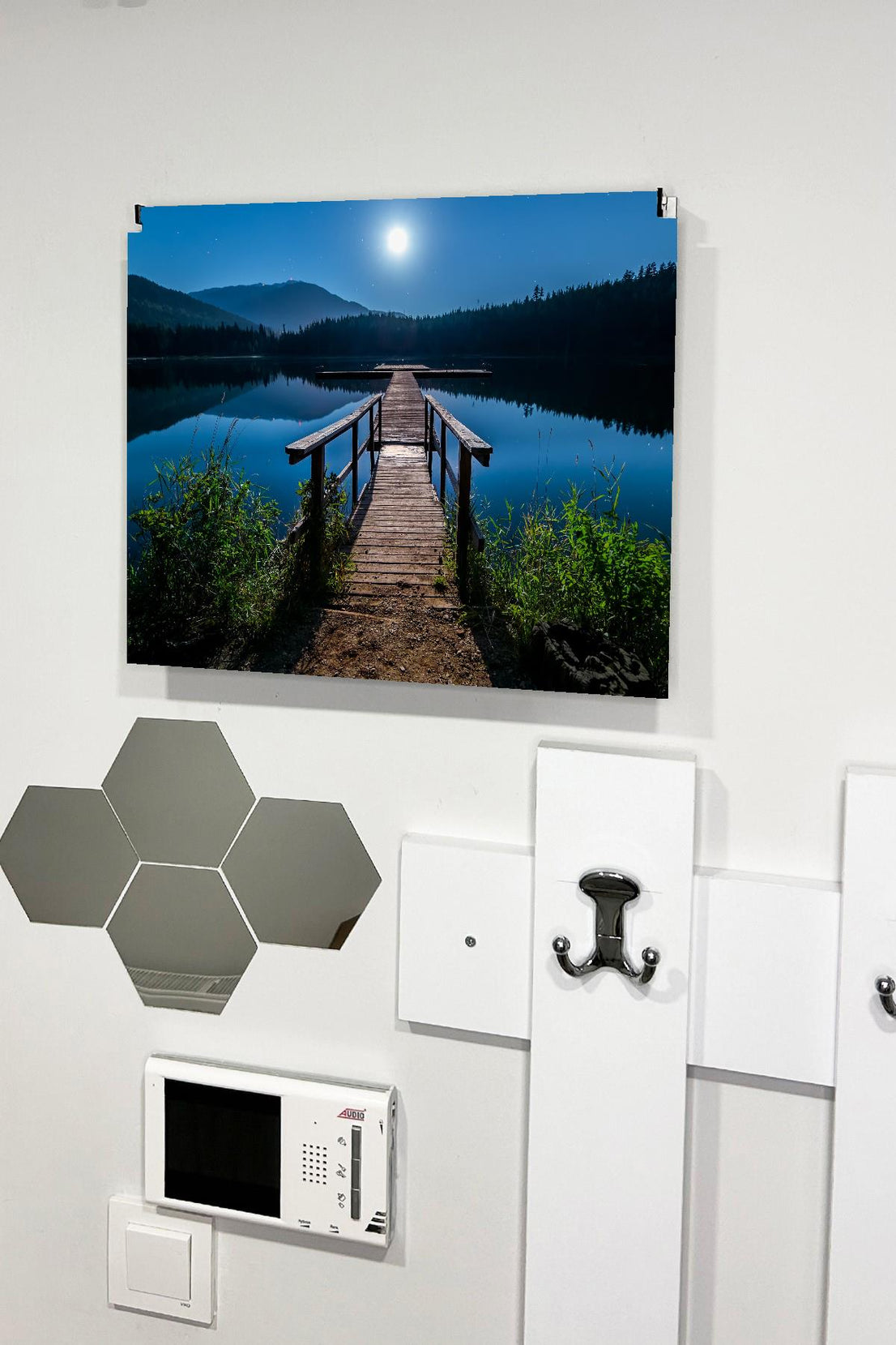 Sigorta Saklama Kutusu Aynı Zamanda Ay Işığı Göl Manzaralı Tablo