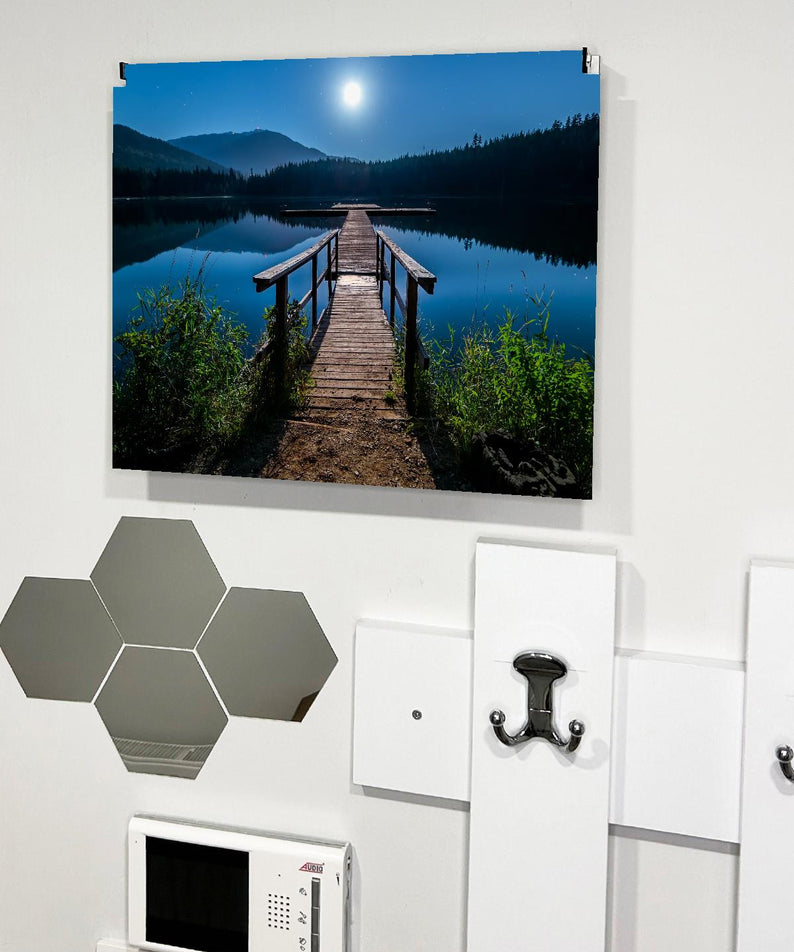 Sigorta Saklama Kutusu Aynı Zamanda Ay Işığı Göl Manzaralı Tablo