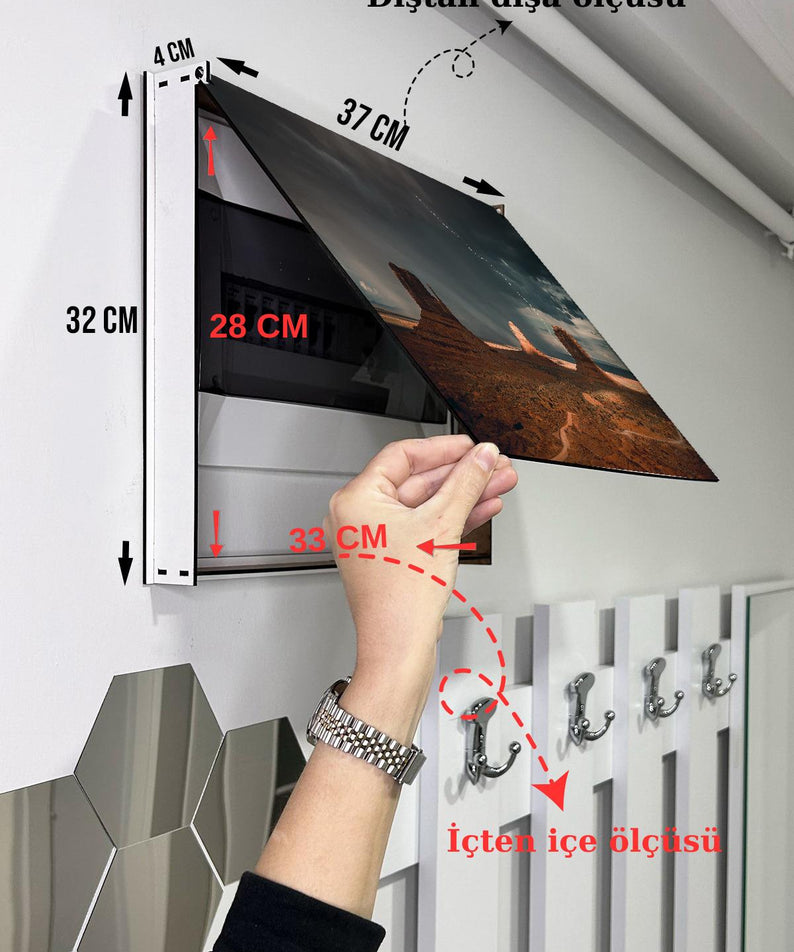 Sigorta Saklama Kutusu Aynı Zamanda Çöl Manzaralı Tablo