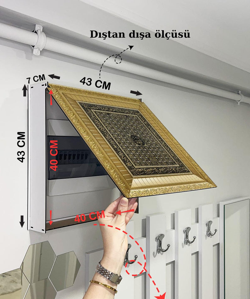 SİGORTA SAKLAMA KUTUSU AYNI ZAMANDA DİNİ TABLOLAR 43X43 CM