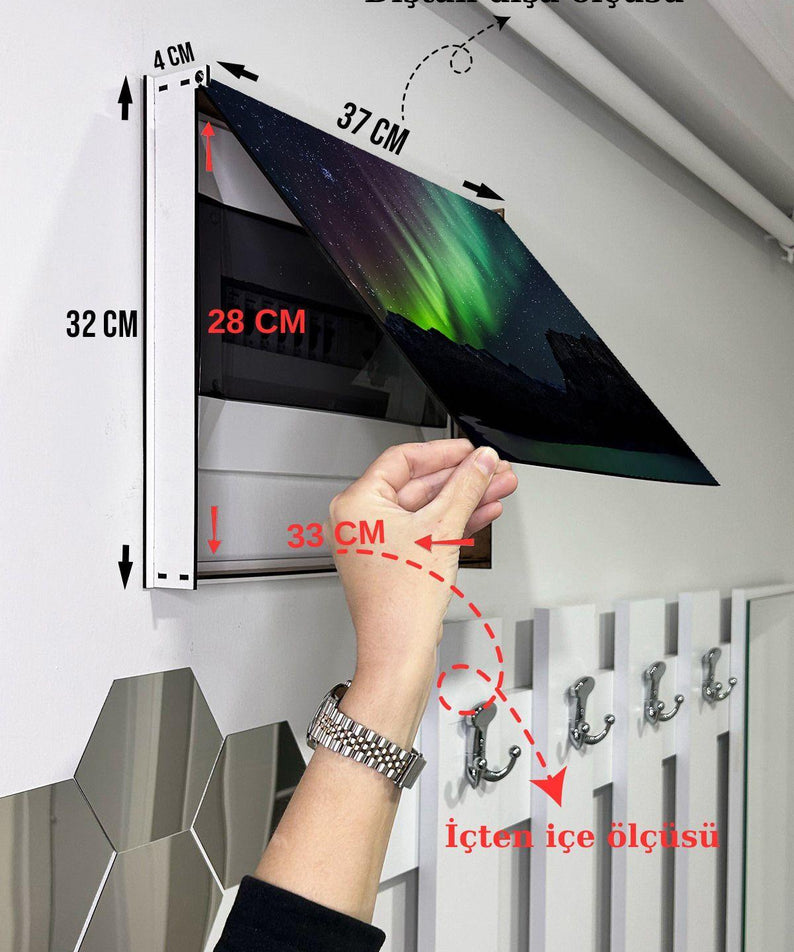 Sigorta Saklama Kutusu Aynı Zamanda Kuzel Işıkları Manzaralı Tablo