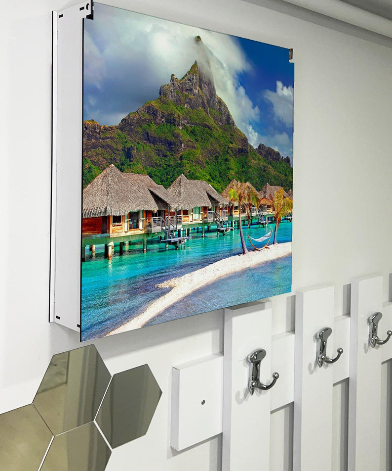 SİGORTA SAKLAMA KUTUSU AYNI ZAMANDA MANZARALI TABLOLAR 43X43 CM