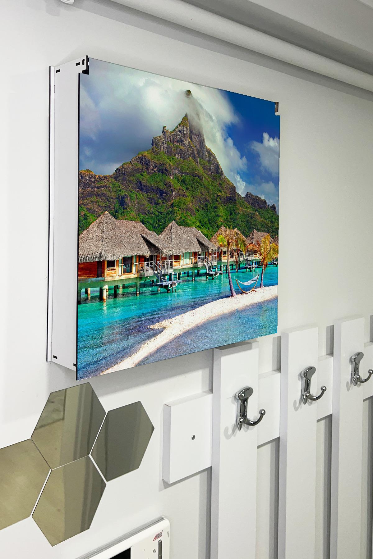 SİGORTA SAKLAMA KUTUSU AYNI ZAMANDA MANZARALI TABLOLAR 43X43 CM