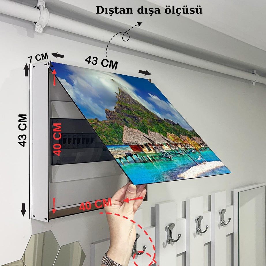 SİGORTA SAKLAMA KUTUSU AYNI ZAMANDA MANZARALI TABLOLAR 43X43 CM
