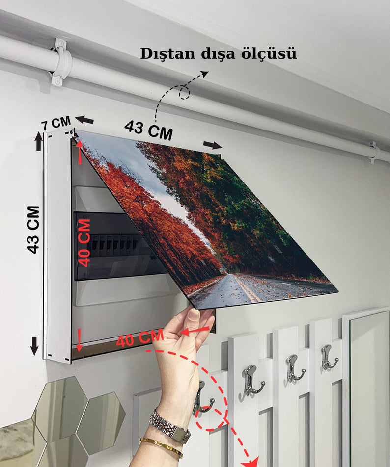 SİGORTA SAKLAMA KUTUSU AYNI ZAMANDA MANZARALI TABLOLAR 43X43 CM