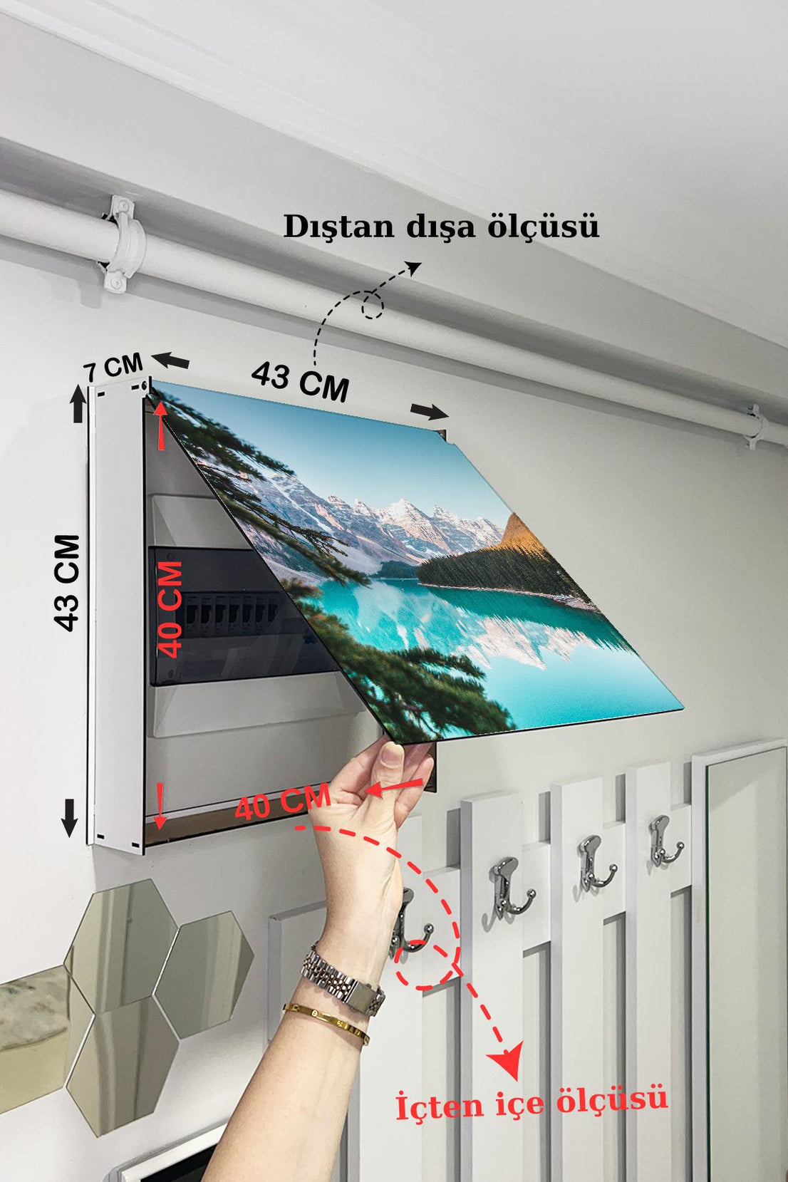 SİGORTA SAKLAMA KUTUSU AYNI ZAMANDA MANZARALI TABLOLAR 43X43 CM