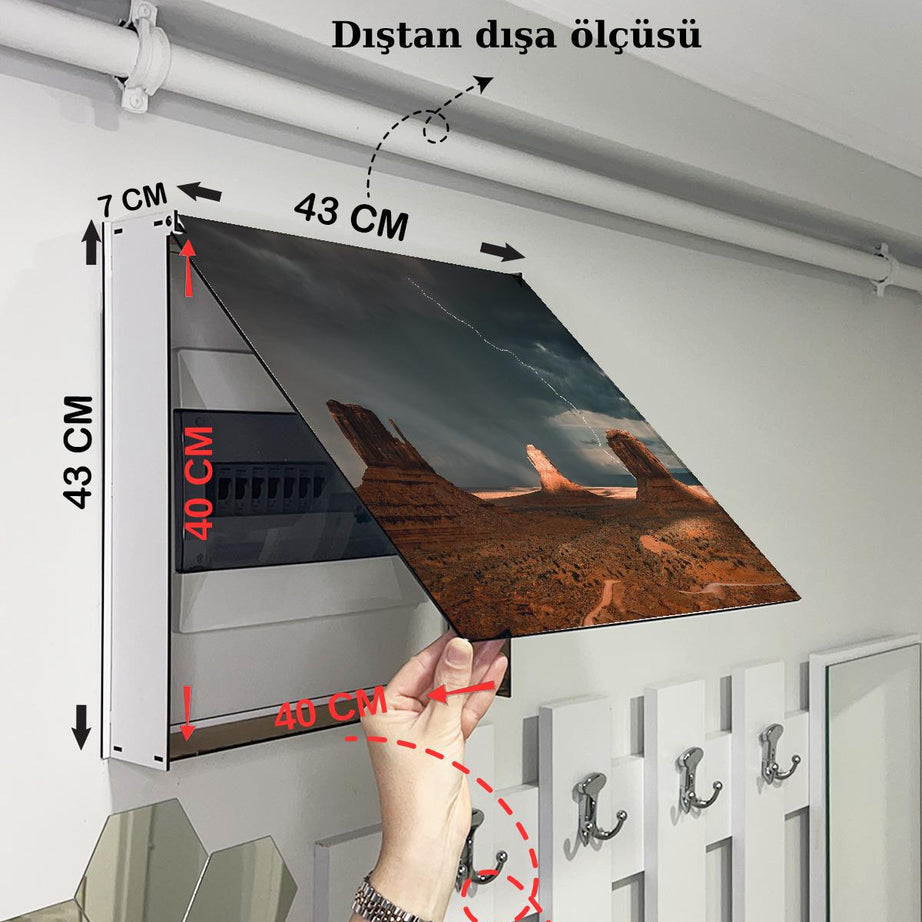 SİGORTA SAKLAMA KUTUSU AYNI ZAMANDA MANZARALI TABLOLAR 43X43 CM