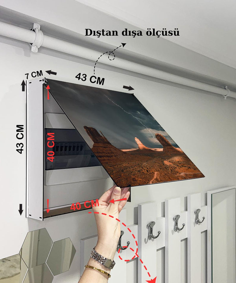 SİGORTA SAKLAMA KUTUSU AYNI ZAMANDA MANZARALI TABLOLAR 43X43 CM