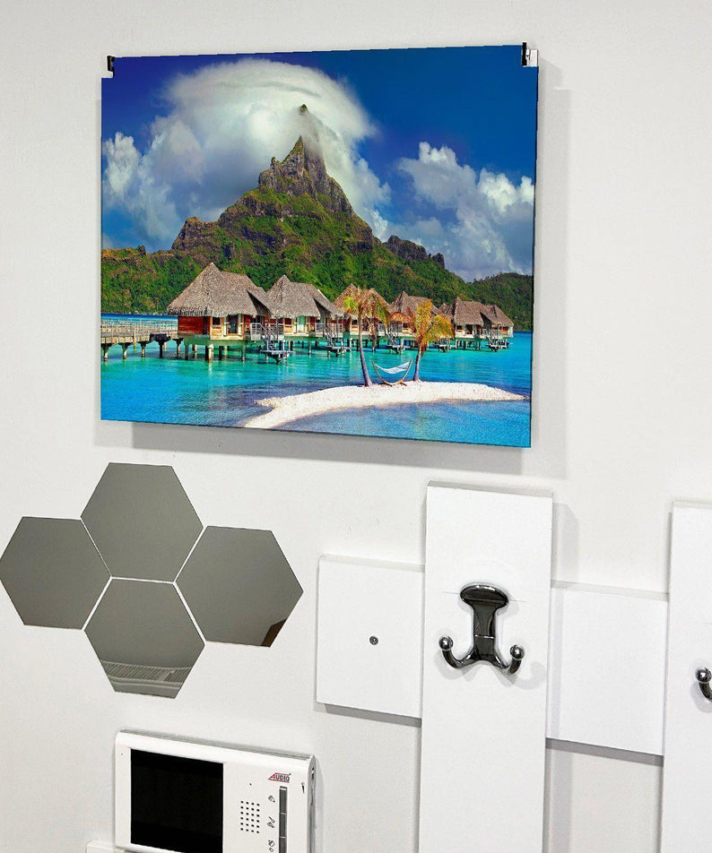 Sigorta Saklama Kutusu Aynı Zamanda Maldiv Evleri Manzaralı Tablo