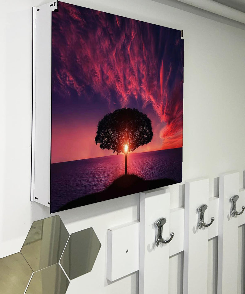 SİGORTA SAKLAMA KUTUSU AYNI ZAMANDA MANZARALI TABLOLAR 43X43 CM