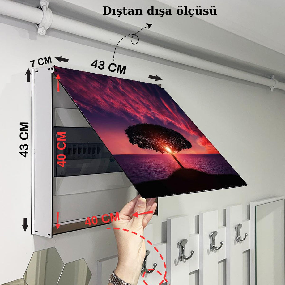 SİGORTA SAKLAMA KUTUSU AYNI ZAMANDA MANZARALI TABLOLAR 43X43 CM