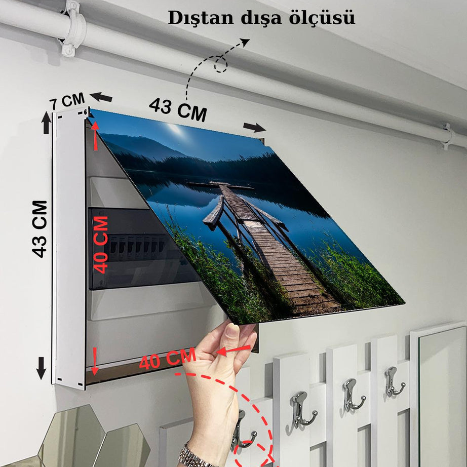 SİGORTA SAKLAMA KUTUSU AYNI ZAMANDA MANZARALI TABLOLAR 43X43 CM