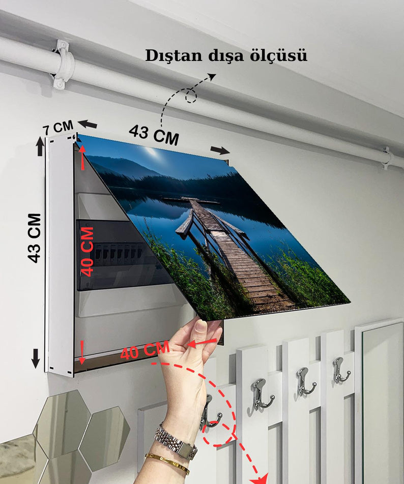 SİGORTA SAKLAMA KUTUSU AYNI ZAMANDA MANZARALI TABLOLAR 43X43 CM