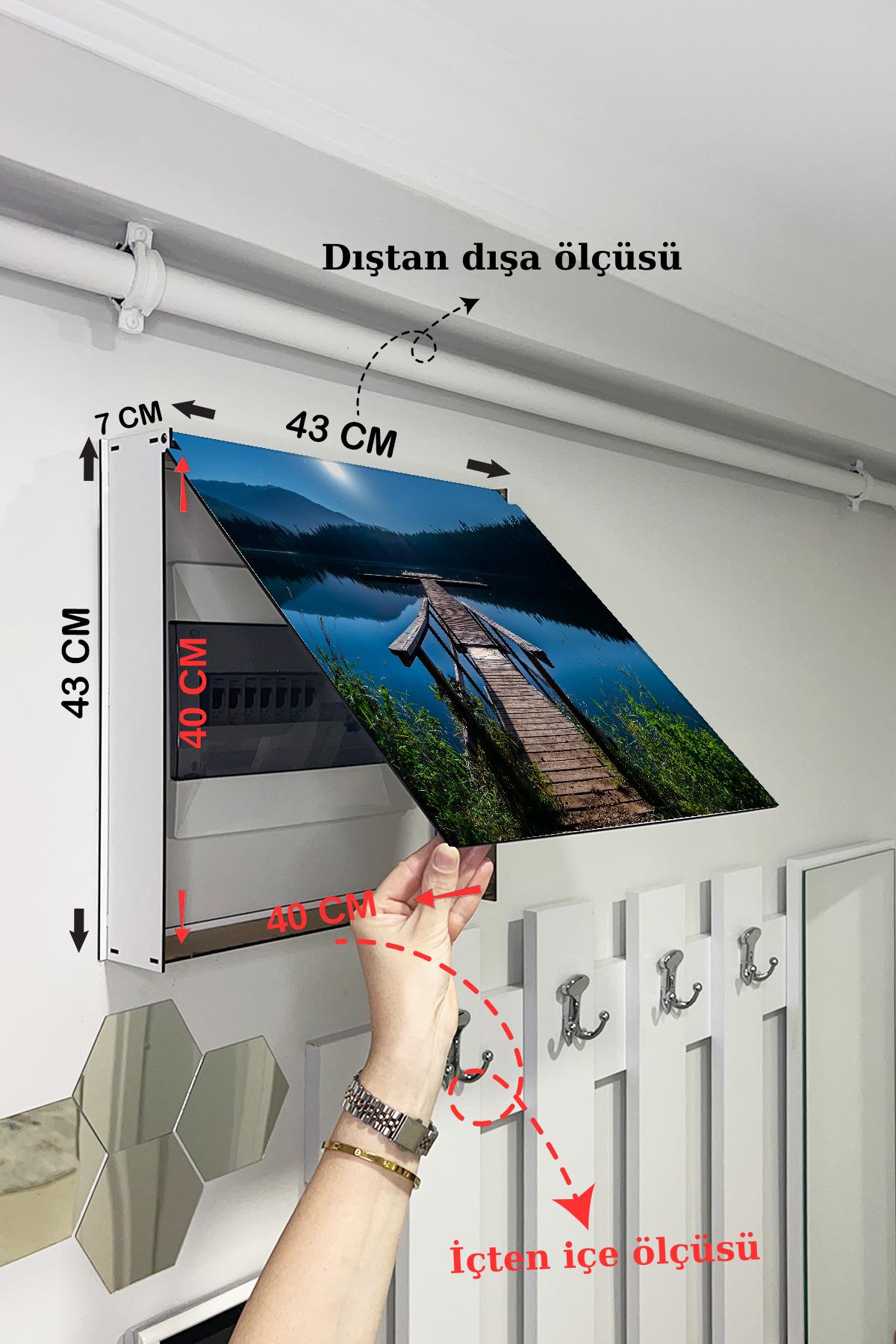 SİGORTA SAKLAMA KUTUSU AYNI ZAMANDA MANZARALI TABLOLAR 43X43 CM