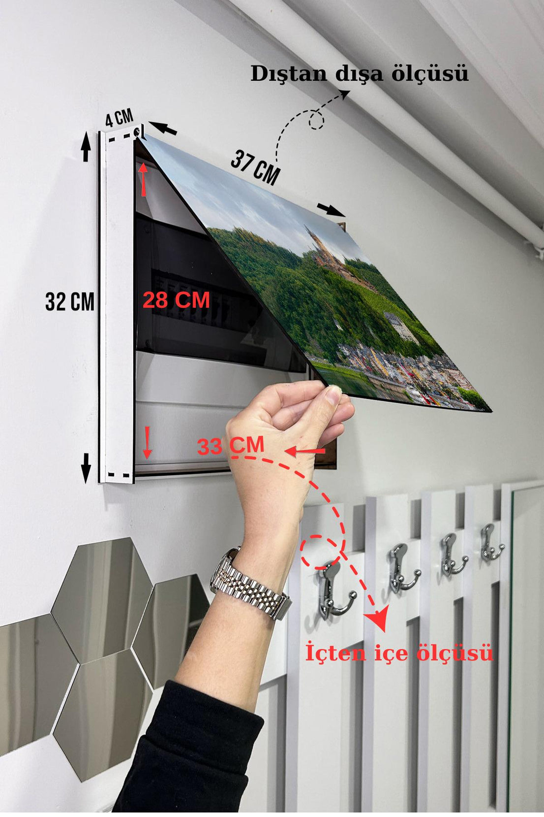 Sigorta Saklama Kutusu Aynı Zamanda Orman Ve Göl Kenarı Manzaralı Tablo