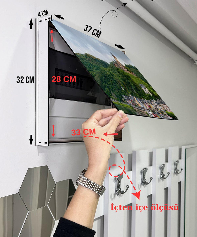 Sigorta Saklama Kutusu Aynı Zamanda Orman Ve Göl Kenarı Manzaralı Tablo