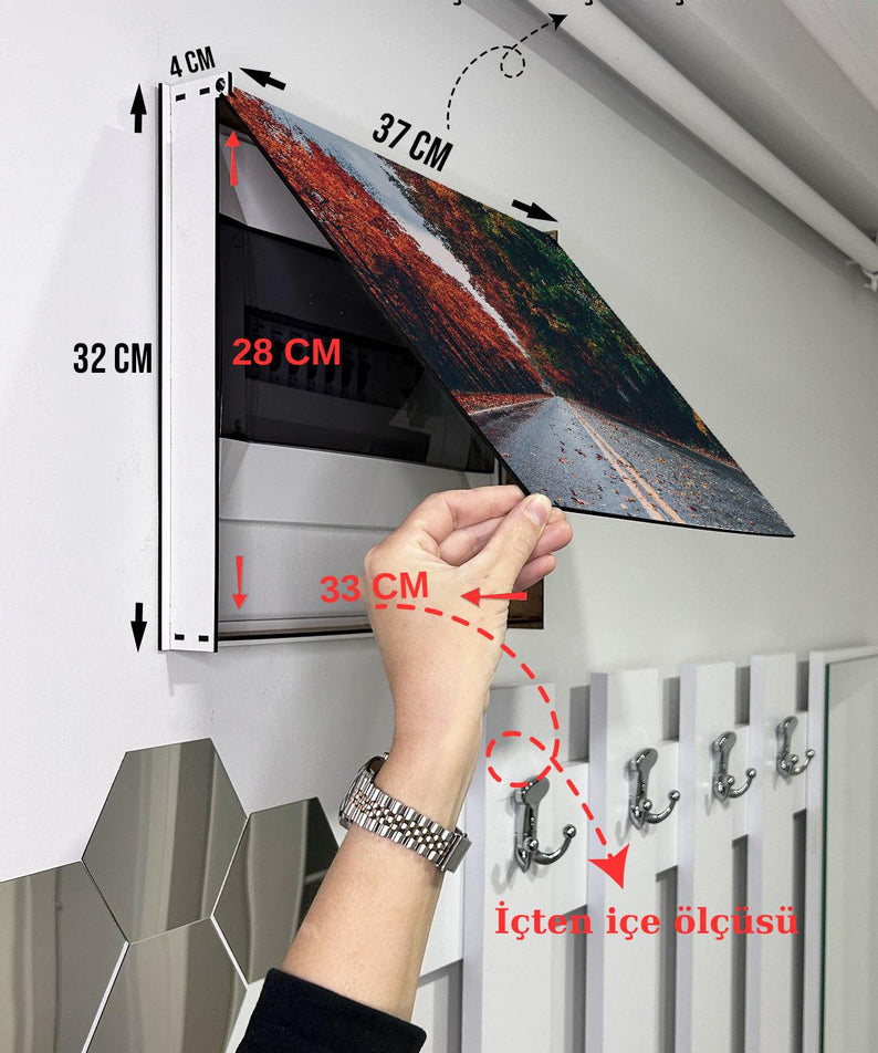 Sigorta Saklama Kutusu Aynı Zamanda Yol Ve Sonbahar Manzaralı Tablo