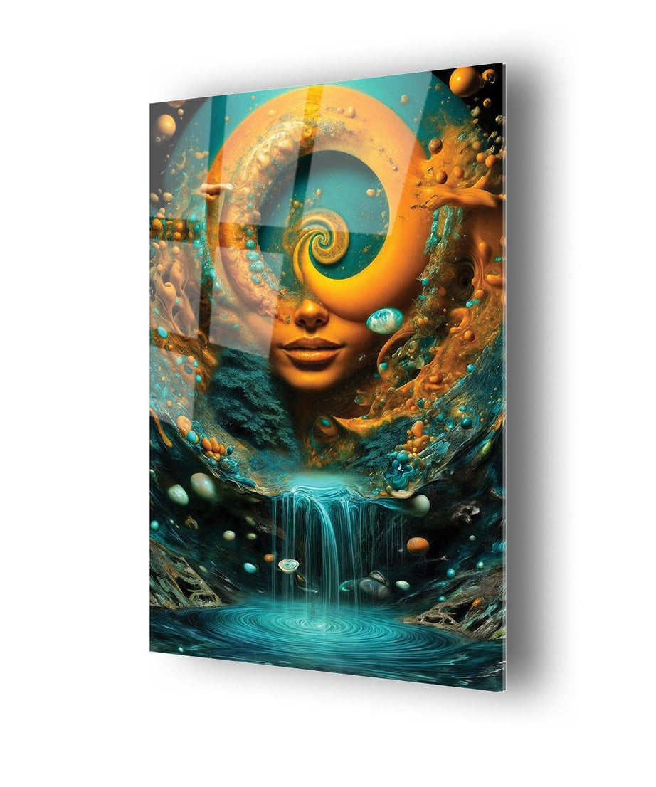 Sürrealist Derin Düşünceler Cam Tablo