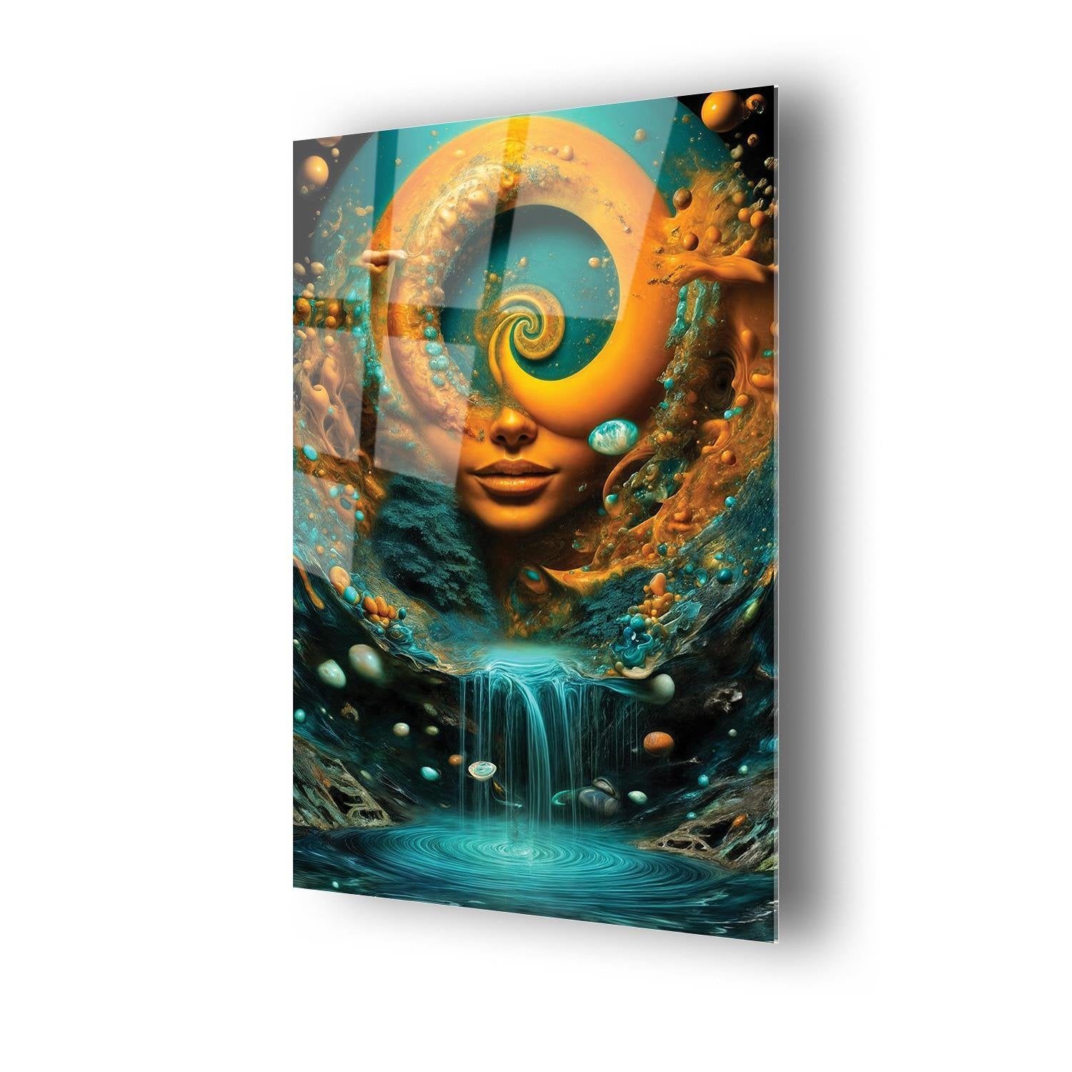 Sürrealist Derin Düşünceler Cam Tablo