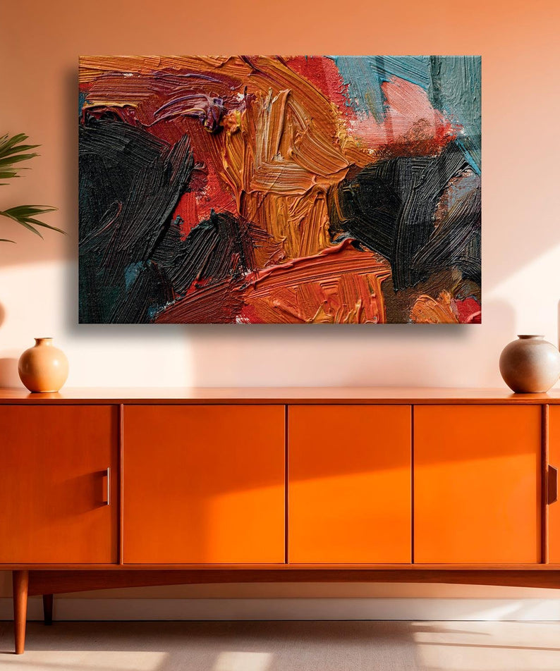 Yağlı Boya Temalı Cam Tablo