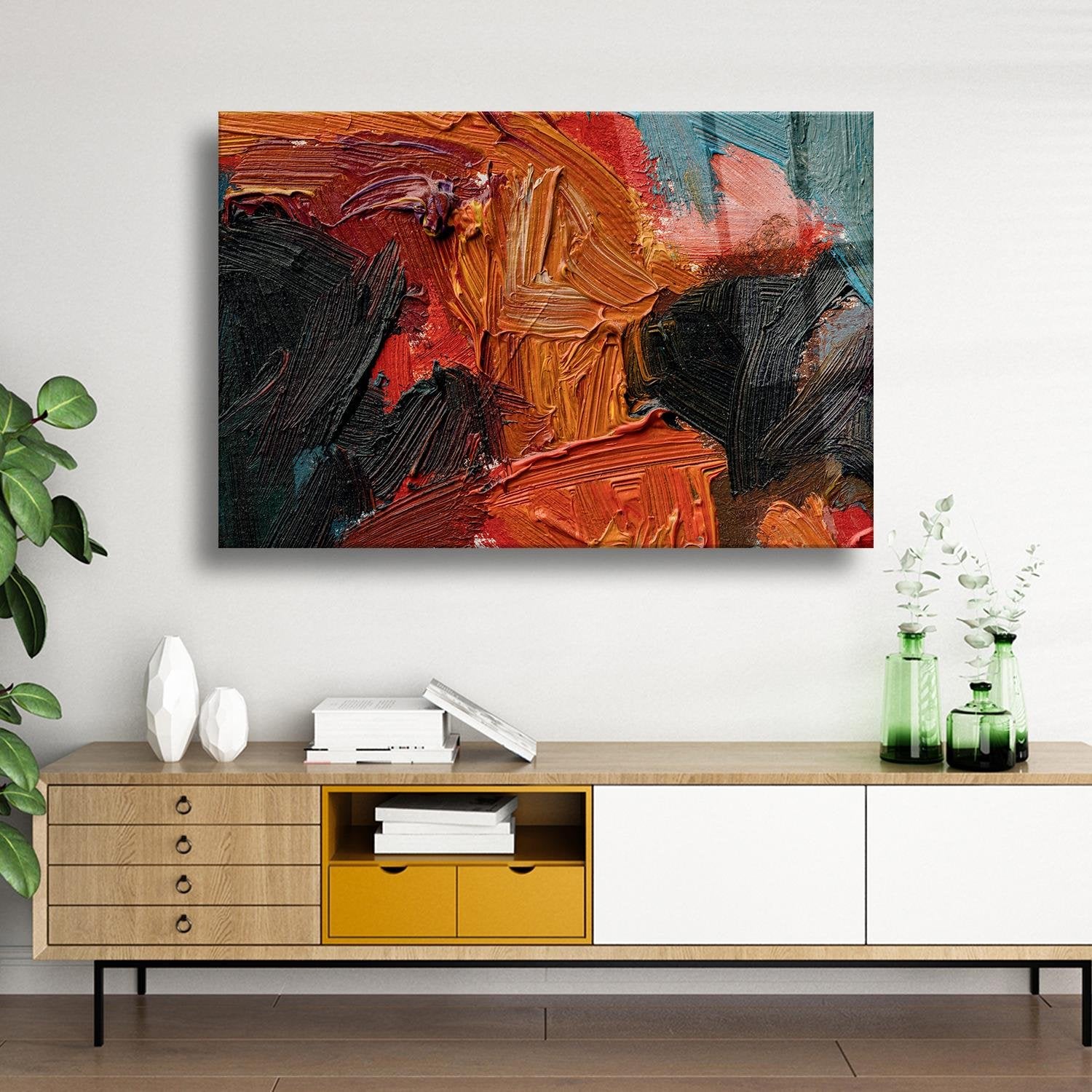 Yağlı Boya Temalı Cam Tablo